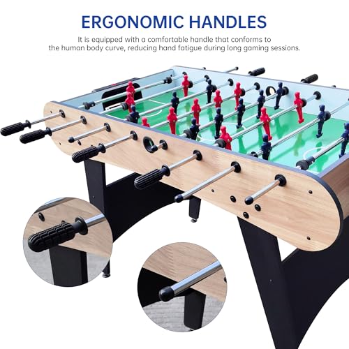 48in Foosball Table Arcade Soccer Table Soccer Game Room Game Table Football Tables for Adults Kids with 2 Balls for Home, Office or Game Room