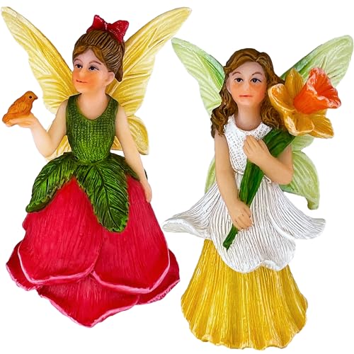 Mood Lab Fairy Garden - Miniature Fairy Figurines - Flower