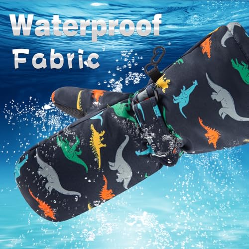 Image of BAVST Winter Kids Waterproof Gloves for Boys Girls Snow Ski Toddler Baby Mittens Outdoor for Infant Teens 1-5T