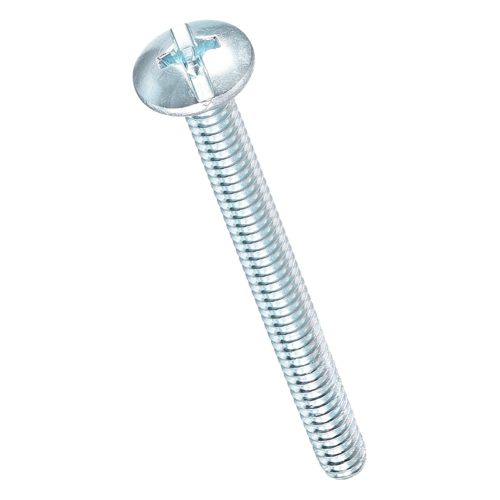 METALLIXITY Machine Screws Phillips Combo Head(#6-32x1-1/2") 100Pcs, Carbon Steel Round Head Cross Drive Furniture Bolts