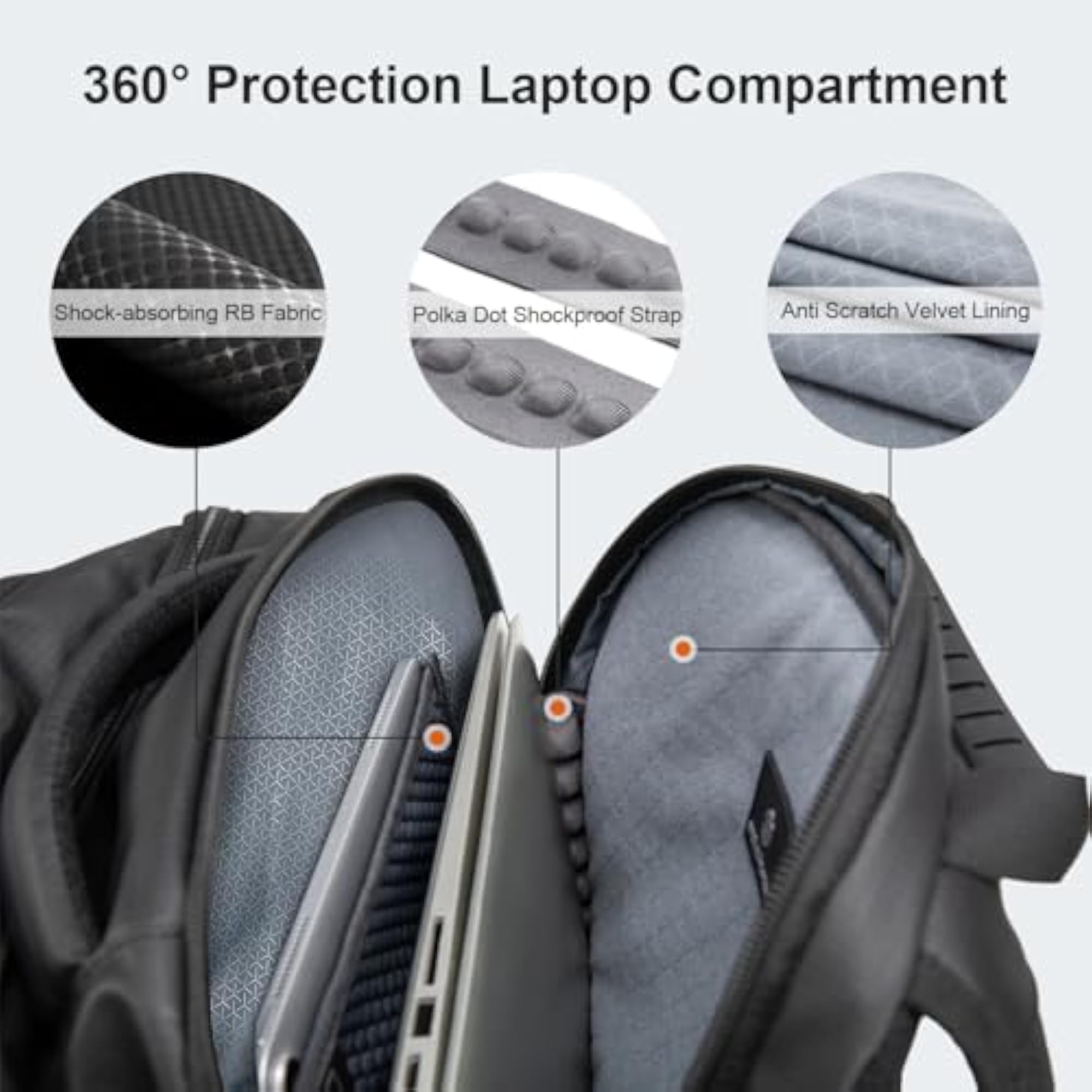 Lightweight 15.6 Inch Laptop Backpack with USB Charging Port