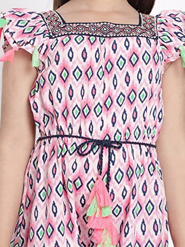 Image of Nautinati Girls Strappy Colourful Jumpsuit | Age 4-8 Years