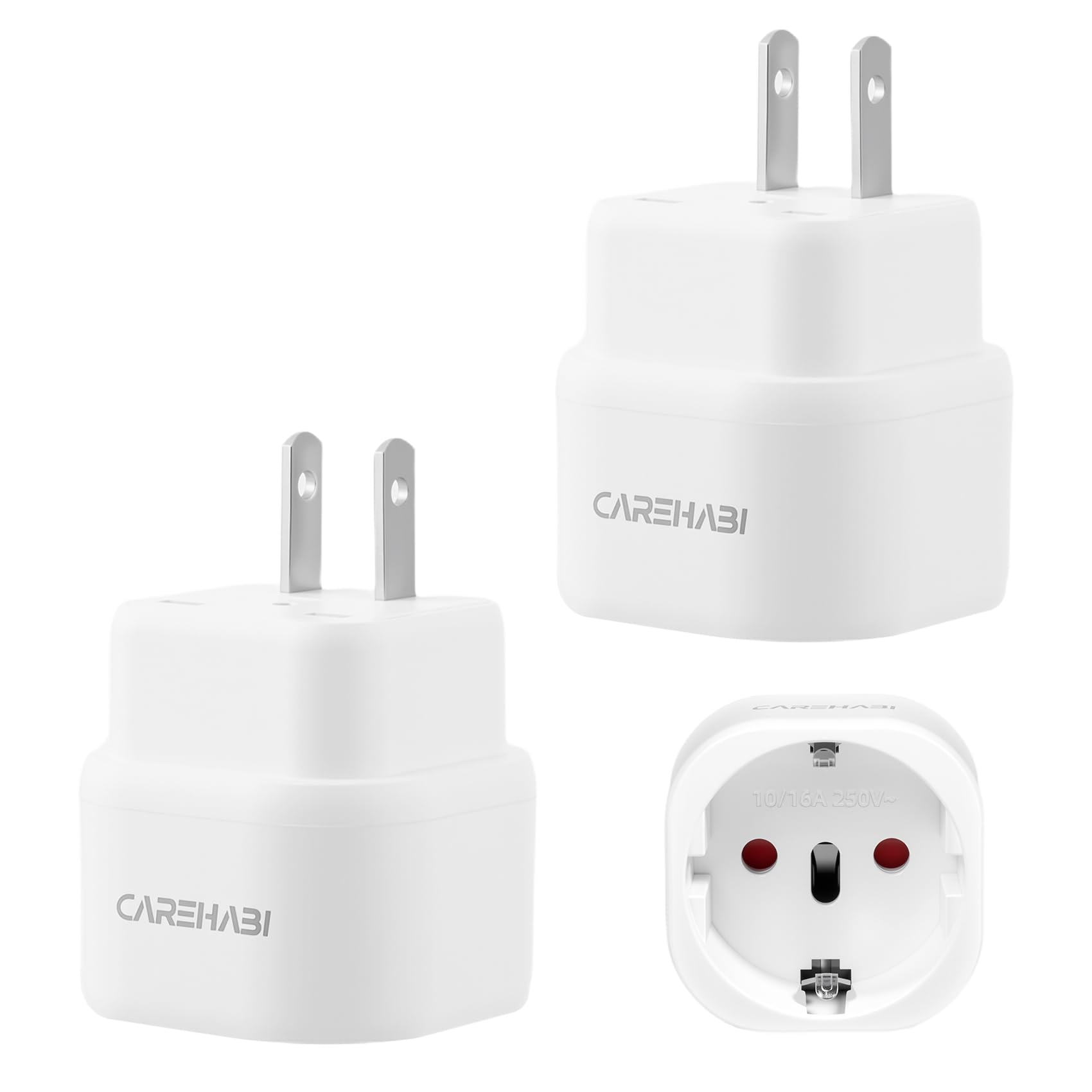 Zestaw 2 adapterów podróżnych do Japonii reduktor kanadyjski wtyk, wtyczka zagraniczna typu A, złącze amerykańskie, adapter wtyczki UE do Japonii, Chiny, Stany Zjednoczone, Kanada, Meksyk, Panama