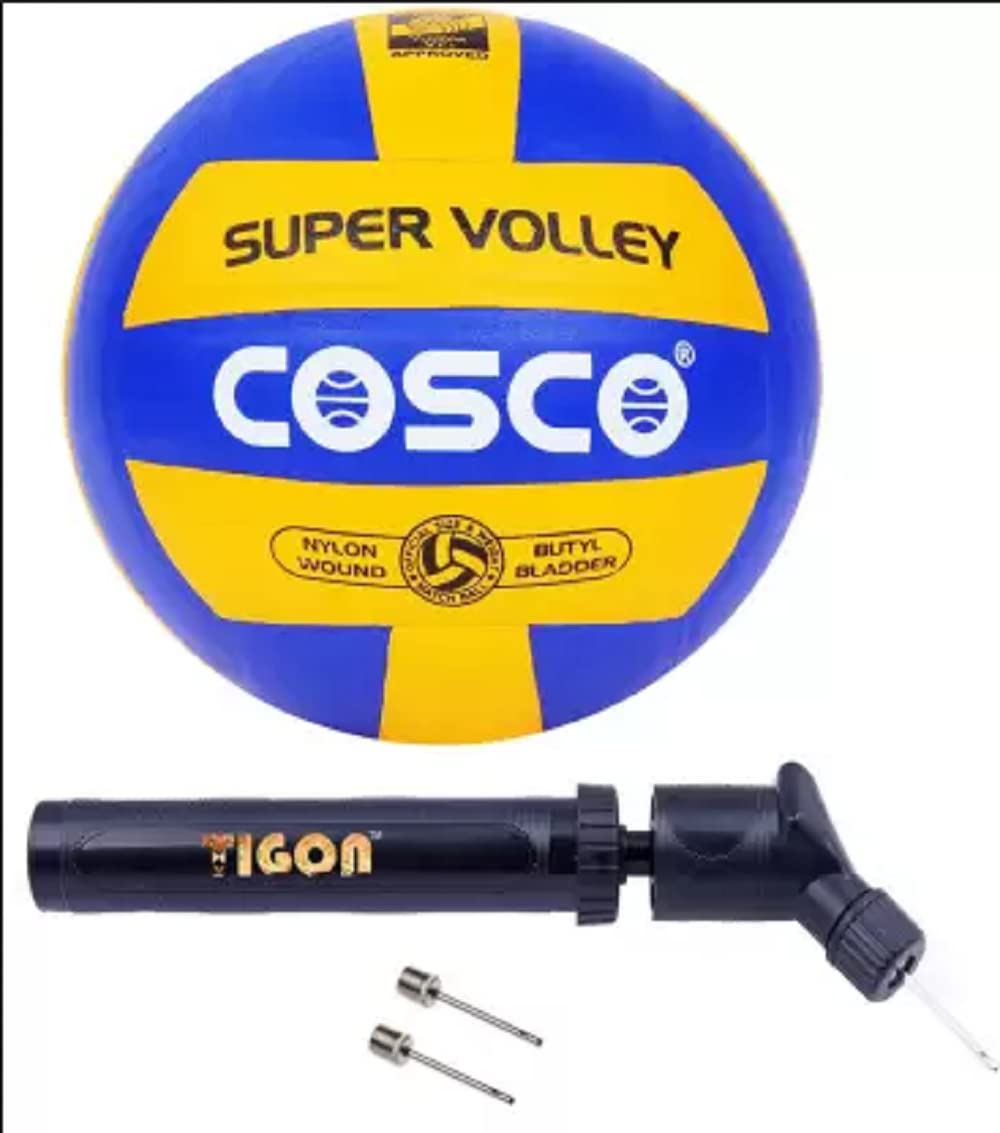 COSCO Combo of 4 1 Super Volley Size-4 1 Tigon Dual Action Ball Pump 2 Needle Volleyball - Size 4 (Pack of 4 Multicolor) (B0BV9T31LF) Amazon Price History, Amazon Price Tracker