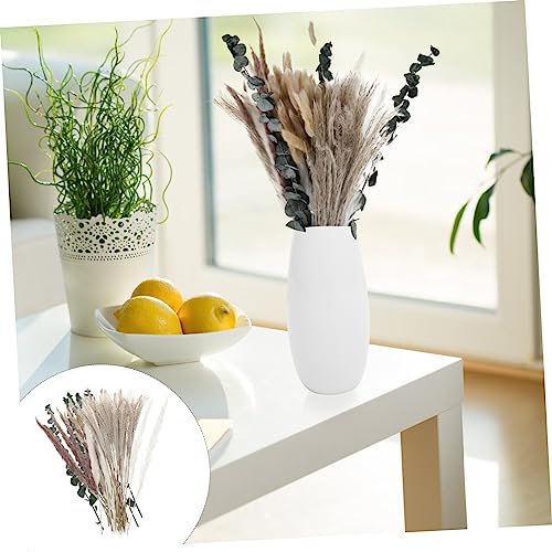 HOOTNEE 1 Caixa decoração de casa flores secas arquivamento de vaso de grama seca grama artificial p