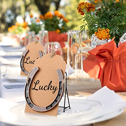 40 Pcs Lucky Horseshoes Wedding Favors Rustic Horseshoes Set Mini Horse Party Favors Western Party Decorations Horseshoes For Crafts Decorative Hanging Ornaments Baby Shower Return Gifts With Tags #TOP6