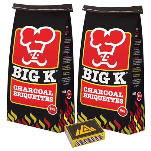 Charcoal Briquettes 5kg - Restaurant Grade BBQ Charcoal Briquettes for Barbecue and Grill With Perfectonish Match Box (2)