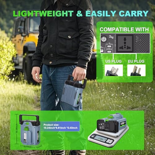 Image of 400W Inverter for EGO 56V Battery, Replacement for Power+ Nexus Escape PAD5000 PAD1500 PAD1800, Portable Generator Power Station with 120V AC Outlet & USB-A & USB-C & PD Port for Outdoor RV Camping