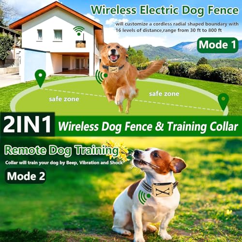 2-in-1-Wireless-Electric-Dog-Fence-3-Dogs-System-Dog-Training-Collar-with-Remote-Wireless-Containment-System-Adjustable-Vibration-Shock-Waterproof-Dogs-Training-Collar-for-All-Dogsfor2do - Cucciolini Doodles   2-in-1-Wireless-Electric-Dog-Fence-3-Dogs-System-Dog-Training-Collar-with-Remote-Wireless-Containment-System-Adjustable-Vibration-Shock-Waterproof-Dogs-Training-Collar-for-All-Dogsfor2do