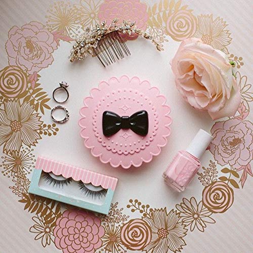 YiQiYi Cosmetic Case with Mirror Eyelash Case Makeup Storage Box Travel Cosmetic Bag Pink Place Eyelashes - Thumbnail 7