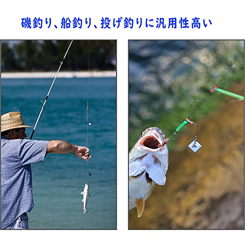 釣り仕掛け 天秤 耐摩耗 ワイヤーハリス ワイヤーリーダー 投げ釣り 船釣り 感度直伝 タチウオ タイ キス カレイ 12本組 一つハリス 9枚目