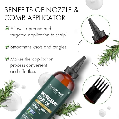 Majestic Pure Rosemary Oil for Hair Growth – 4 fl oz with Applicator — view 5
