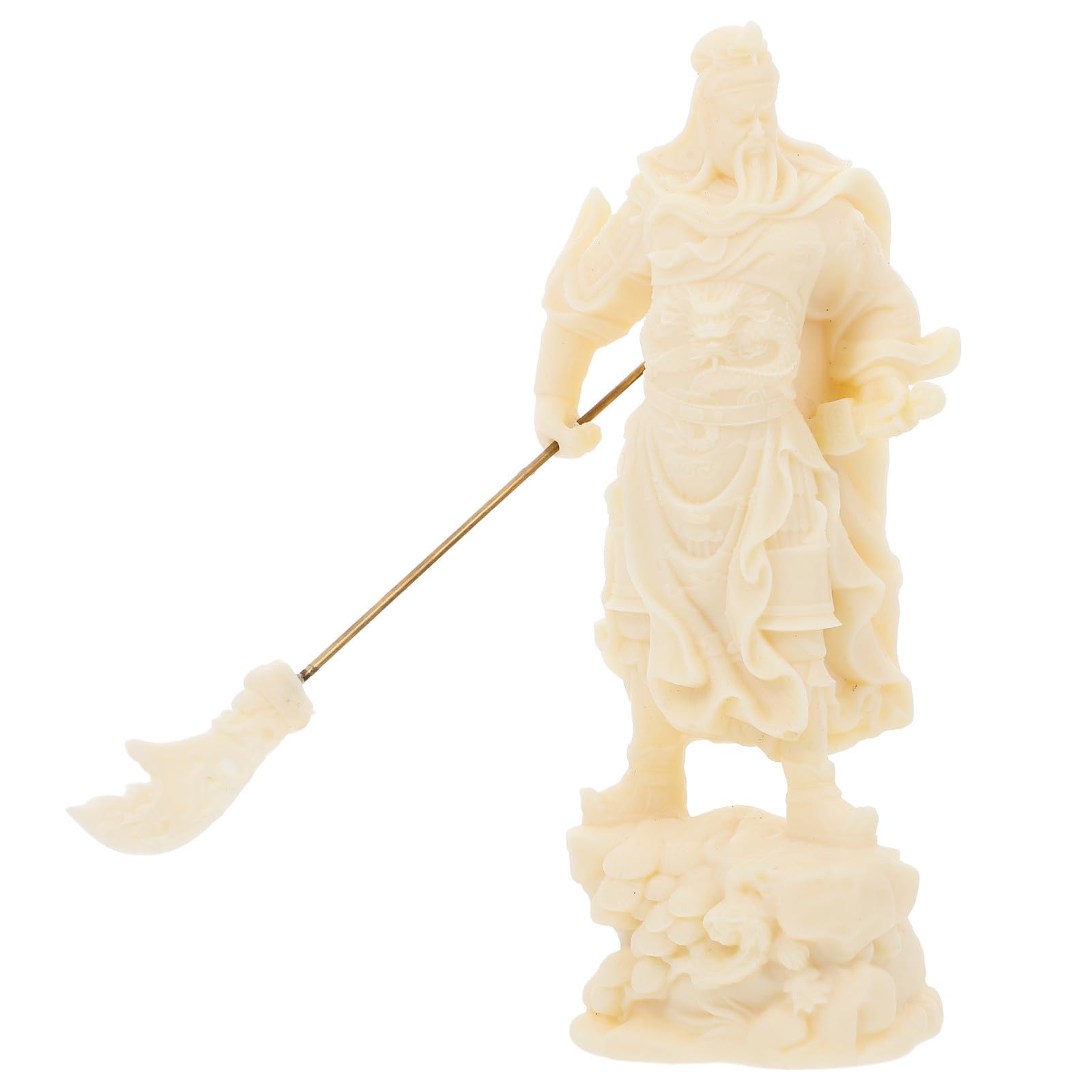 Guan Gong Blanc Sculpture Artisanale en ABS Solide : Décoration Maison Rétro