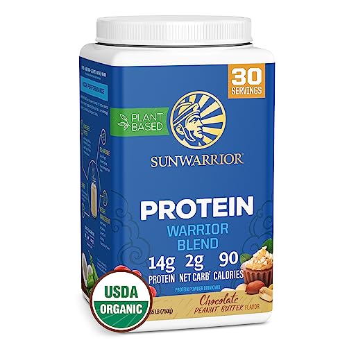 Image of Organic Plant Based Protein Powder | Vegan Organic Protein Powder with BCAA Amino Acids & Hemp Seed Pea Blend | Non-GMO Soy Dairy Filler & Gluten Free (Chocolate Peanut Butter, 30 Servings)