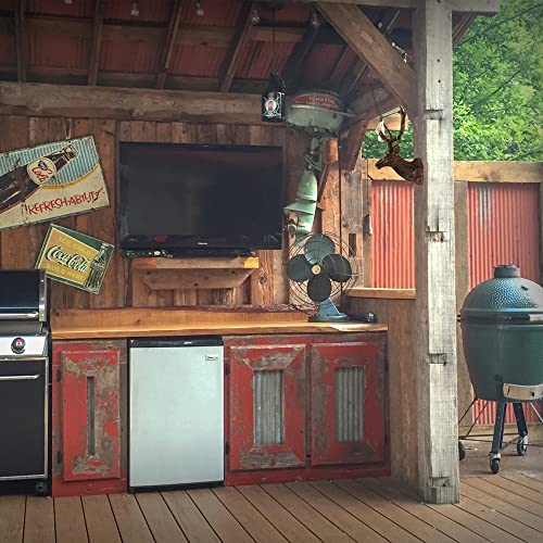 Keygift Deer Head Wall Decor 20 Inch Antique Copper Deer Antler Wall Sculpture Faux Taxidermy Resin Animal Head Wall Mount #TOP3