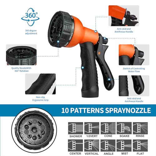 Metal-25-FT-Garden-Hose-Stainless-Steel-Heavy-Duty-Water-Hoses-Adjustable-Spray-Nozzle-Lightweight-No-Kink-Garden-Hoses-for-Yard-OutdoorCar