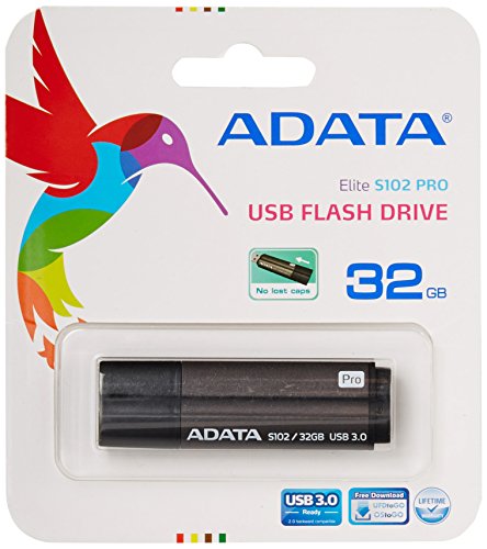 ADATA S102 Pro Advanced 32GB USB3.1 Flashlaufwerk, Titanium grau