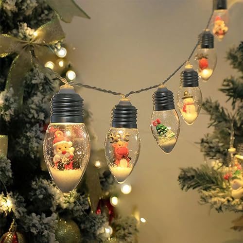 Luces LED de Navidad de decoración vintage, 2024 nuevas, 2024 nueva decoración vintage bombillas LED, luces de cadena de luces para exteriores