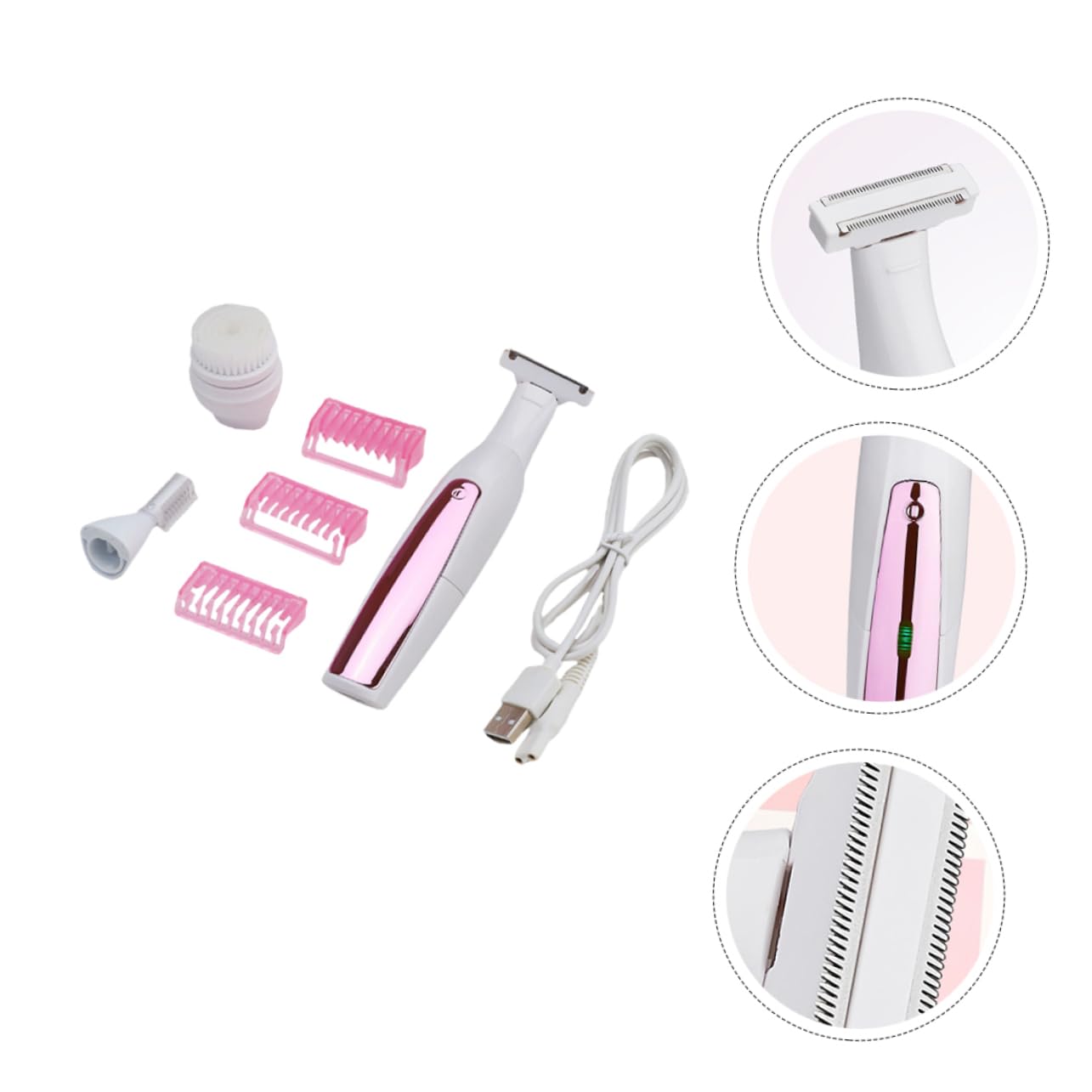 Healvian Epilatore Donna Corpo e Viso Abs Ricaricabile per Ascelle e Gambe Ipx6