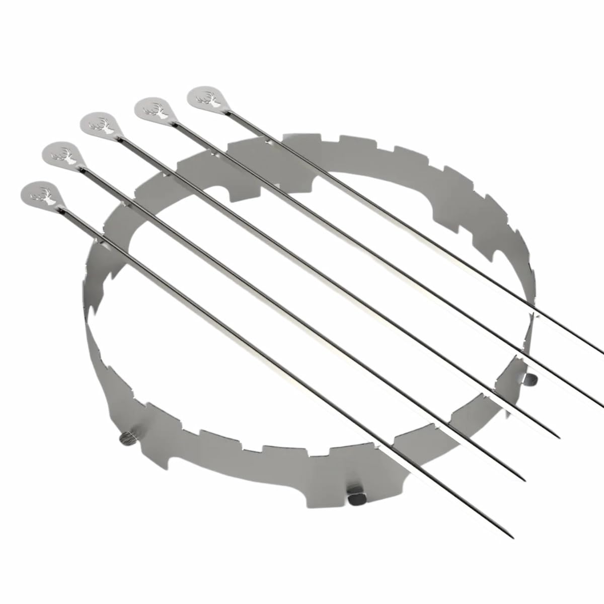 Masuria Schaschlikhalter für Alpha 600 - Hergestellt in EU - aus hochwertigem Edelstahl - gleichmäßiges Grillen - Perfekt für Camping, Angeltouren