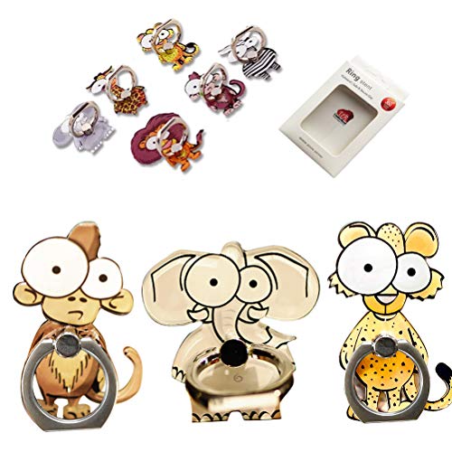 Cell Phone Finger Ring Holder Cute Animal Smartphone Stand 365 Swivel For Iphone, Ipad, Samsung Htc Nokia Smartphones Tablet,By Underreef (3 Packs A) #TOP6