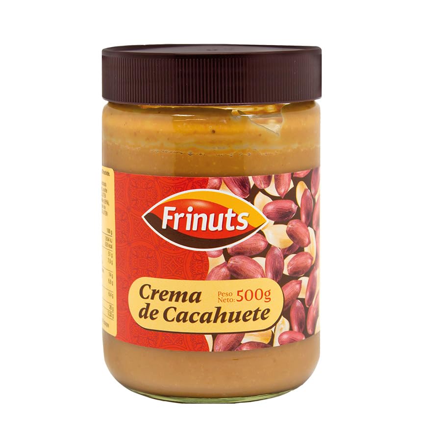Frinuts Crema de Cacahuete, Cremige Erdnussbutter im Glas, 500g