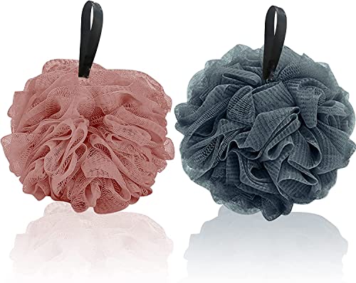 Bath Sponge Shower Puff Sponges Bath Soft Loofah Sponge Pouf Exfoliating Mesh Shower Ball Bath Scrunchies for Adults