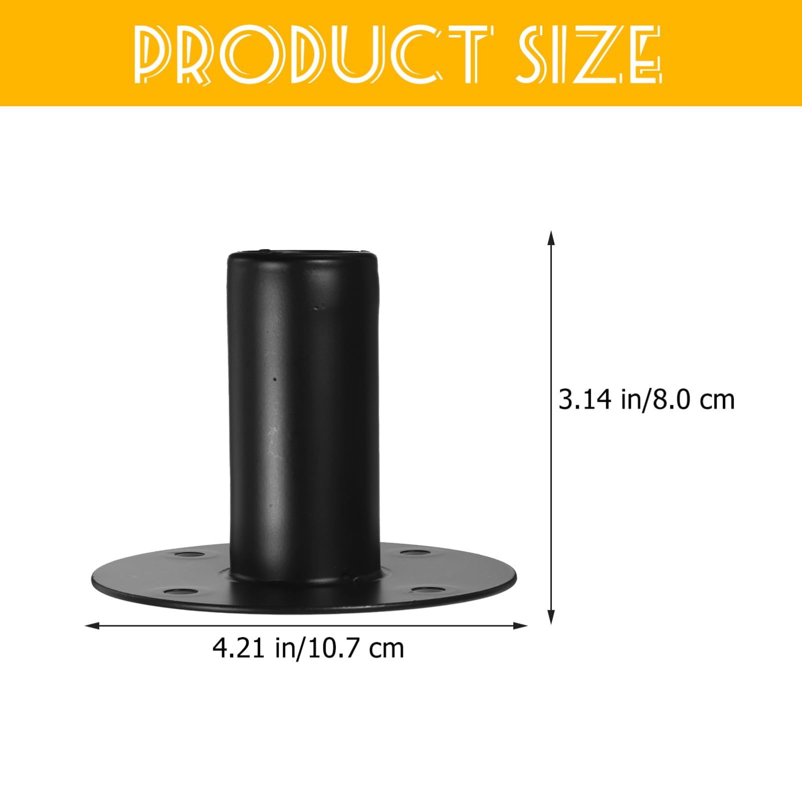 Mikinona Supporto per Altoparlante in Metallo Lega di Alluminio 10.5x4 Pollici Base Rotonda Robusta per Uso su Palco e Installazioni Audio Professionali