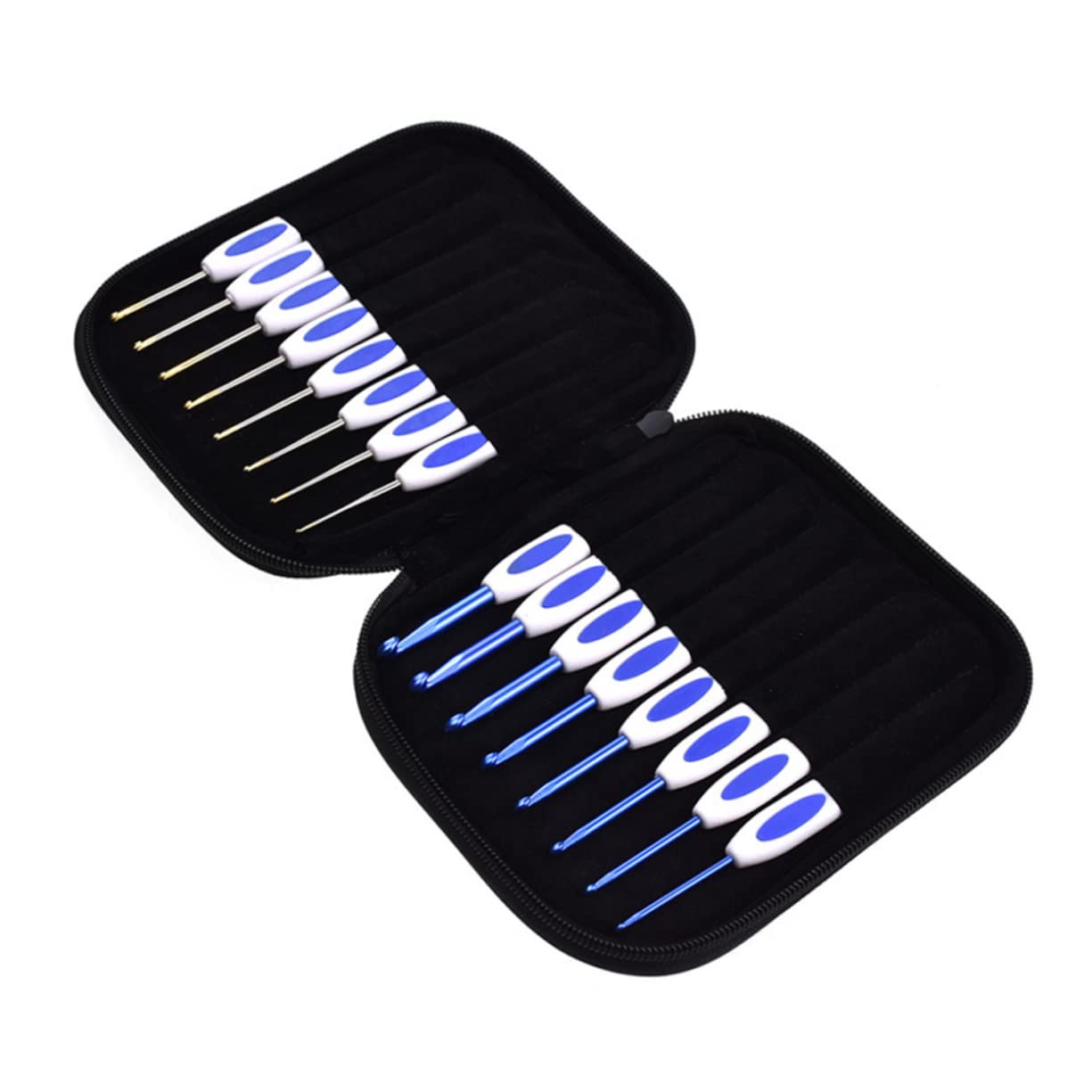 Ciieeo Uncinetto di Uncinetti per Tessitura Ago Barbuto Stile Porcellana Blu e Bianco Strumenti per Tessitura