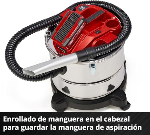 Einhell Aspirador de cenizas inalámbrico - TE-AV 18/15 Li C-Solo PXC. Li-ion, 100 mbar, sistema de limpieza de filtros, recipiente de recogida de 15 L. Suministrado sin batería ni cargador - imagen 8