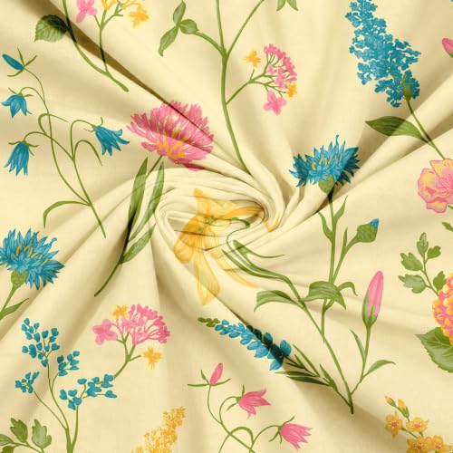 Image of Home Ecstasy 100% Cotton Double Bedsheet with 2 Pillow Covers - (Size 87 x 98 inches, 140 TC, Colour - Cream)