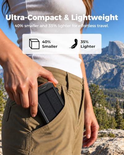 BLAVOR Solar Power Bank 10,000mAh Portable Wireless Charger for Cell Phones - Image 3