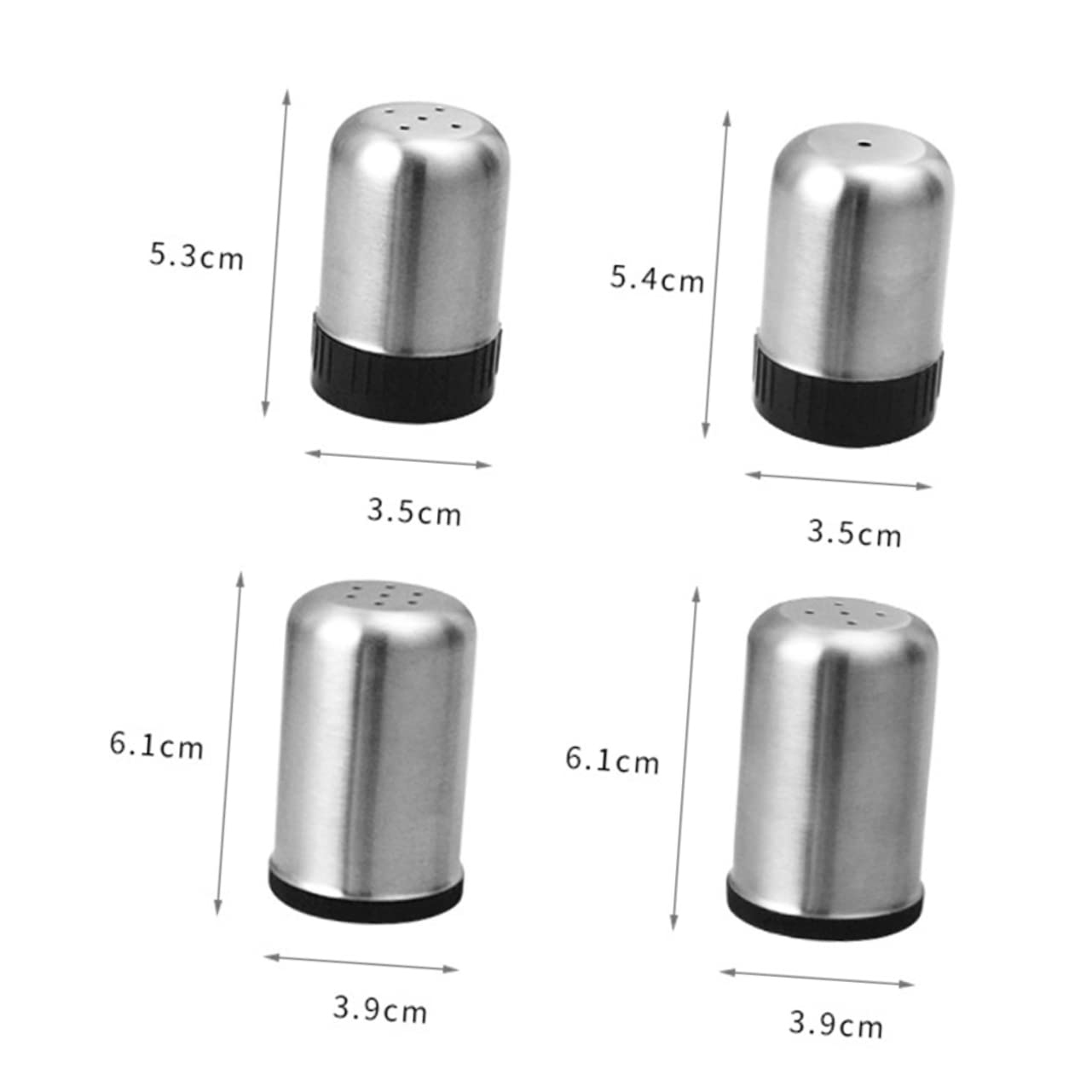 BRIGHTFUFU Set of 4 Condiment Bottles Spice Jars Lids Kitchen Seasoning Container for Home Bbq