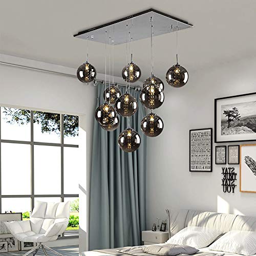Mlshlf lamp 11 Lichter Kronleuchter Glaskugeln for Esszimmer Pendelleuchten...