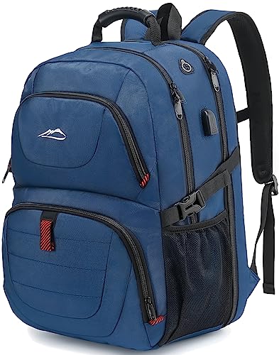 ProEtrade Travel Backpack Extra Large Laptop Backpack Business Anti Theft TSA Approved College Work Computer Bag Fits 17 Inch Laptop with USB Charging Port for Women Men(Blue)