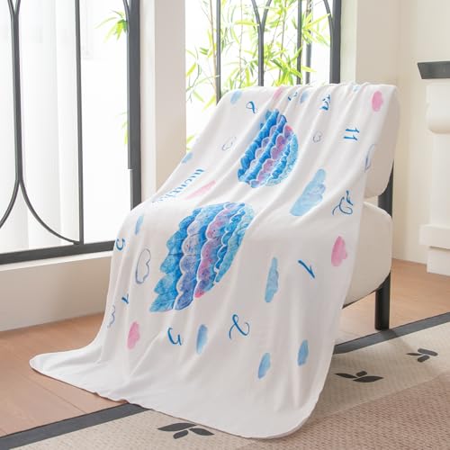Image of 40 inch x 60 inch Angel Wings Baby Milestone Blanket | Fleece, Lightweight, Winter, Machine Wash, Napping, Reading