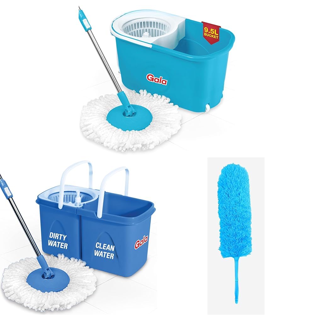 Gala e-Quick Spin Mop, Easy Wheels & Big Bucket with 2 Microfiber Refills, Floor Cleaning Mop with B (B09SXS7WB1) Amazon Price History, Amazon Price Tracker