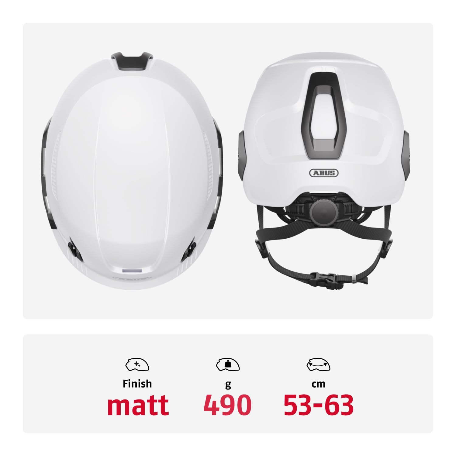 ABUS Industrieschutzhelm Spector-E - elektrisch isolierender Bauhelm nach EN 397 und EN 50365 - auch geeignet für Arbeiten an Niederspannungsanlagen - kompatibel mit Zubehör - weiß