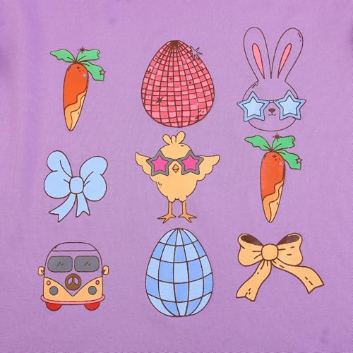 Image of Easter Toddler Girls T-Shirts Bunny Short Sleeve Shirts Kids T Shirts Cotton Girls Summer Tops 3-8Y
