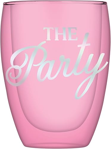 Miniatura 13 de Slant Collections Regalos de cumpleaños, copa de vino acrílica sin tallo, doble pared, con confeti, 10 onzas, rosa/amarillo/azul Rosa, amarillo,