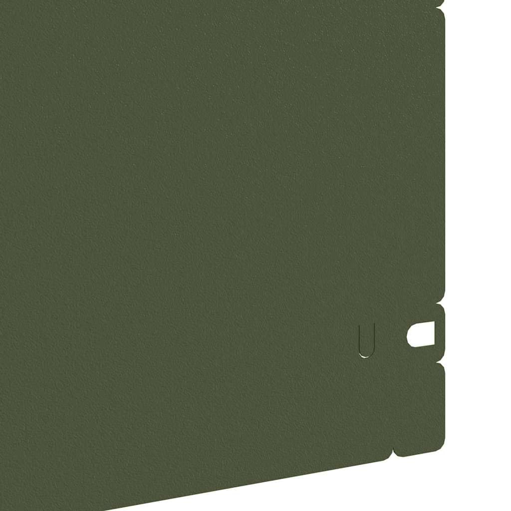 20 piezas bordes de descuento verde oliva 103 x 0,05 x 22 cm, borde de metal de acero resistente para paisajismo de jardín, borde de césped duradero para macizos de flores