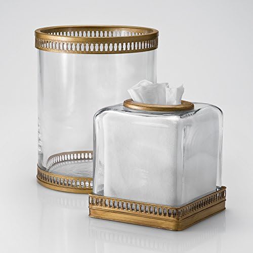 Galleria Gold Waste Basket Home & Kitchen