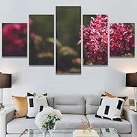 SIGNWIN 5 Panel Canvas Wall Art Flora Snapshot for Home Decorations Ready to Hang - 60