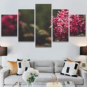 SIGNWIN 5 Panel Canvas Wall Art Flora Snapshot...