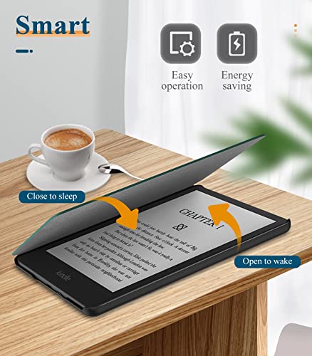 Dadanism Custodia Compatibile con Amazon 6.8" Kindle Paperwhite 11ª Generazione (Modello 2021), Cover Protettiva in Pelle Auto Sveglia/Sonno Copertura Profilo Sottile, Verde Pino - Image 7