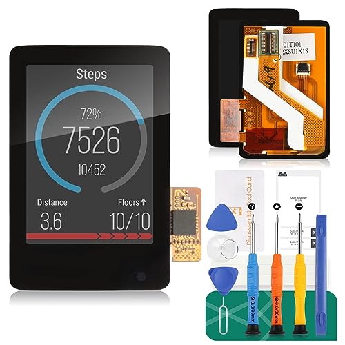 SRJTEK Compatible para Garmin Vivoactive HR pantalla LCD táctil piezas de repuesto Asamblea para VivoactiveHR original para TC con kits