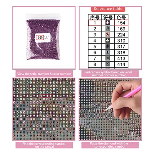 Full-round-unicorn-diamond-tekening-diamant-borduurwerk- 5D-DIY- Diamond-Setting-Home-Decora 3D Diamond Schilderen… - Afbeelding 8