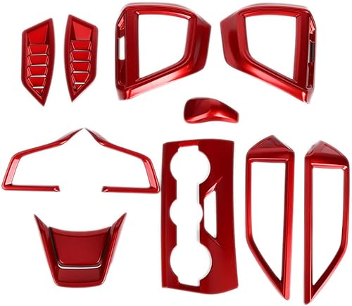 BOYOUS Juego completo de adornos de decoración interior para consola central salida de aire accesorios de cubierta de volante automotriz 12 piezas