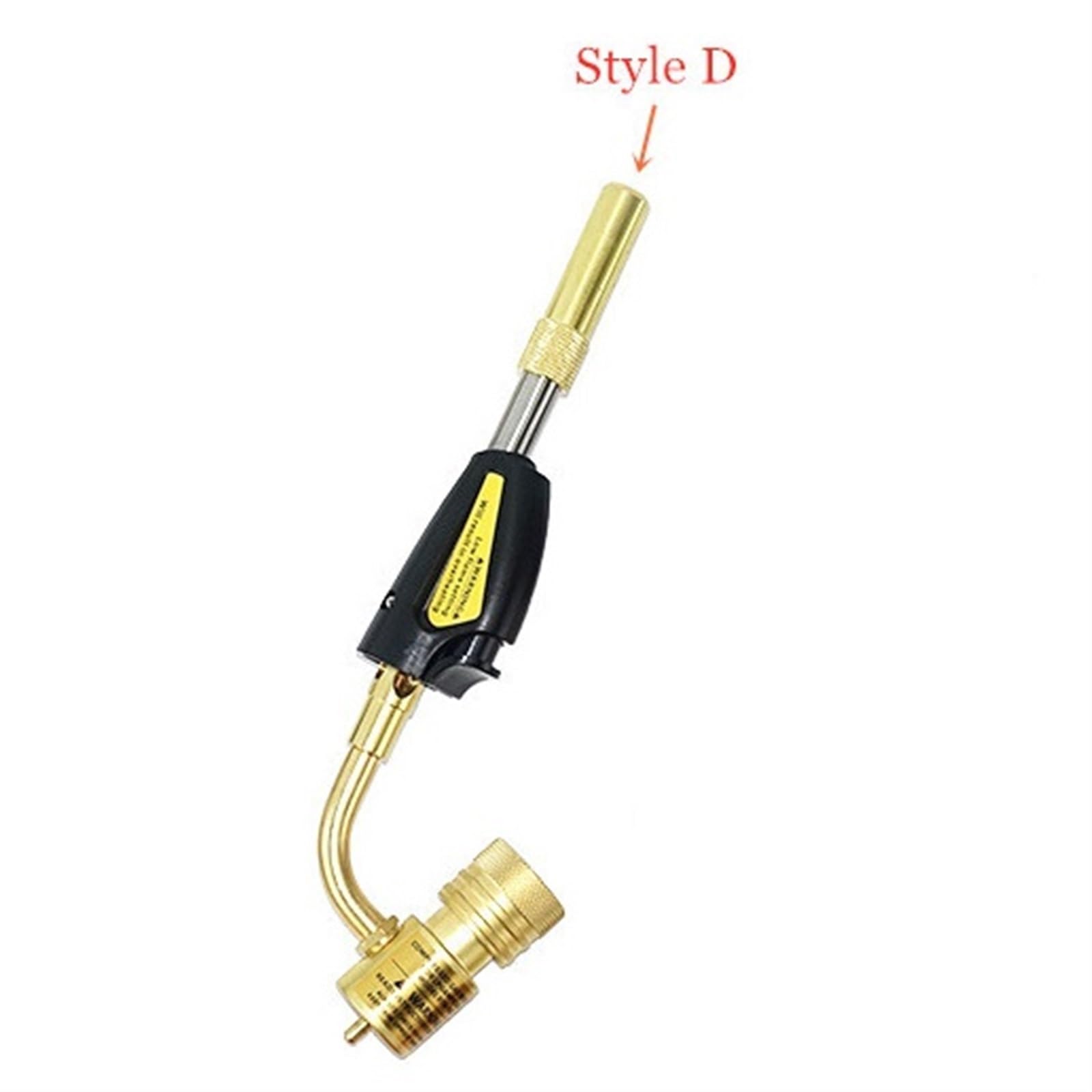 Torcia for saldatura a gas Accensione piezoelettrica Strumento for brasatura a fiamma Tubo da 1,5 m CGA600 BBQ Riscaldamento Tempra HVAC Idraulico Torcia for saldatura (Size : Style D)