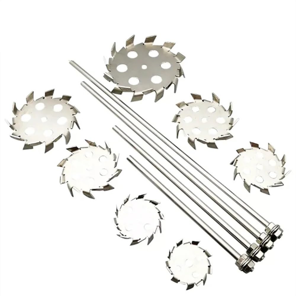 Strumenti da laboratorio e attrezzature 1 pz. Agitatore for laboratorio in acciaio inossidabile con denti da 50 mm a 180 mm, con foro di deviazione, asta di agitazione con dado(180mm)